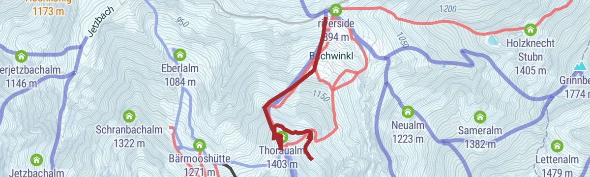 Route map: Dämmerungstour Hintermoos